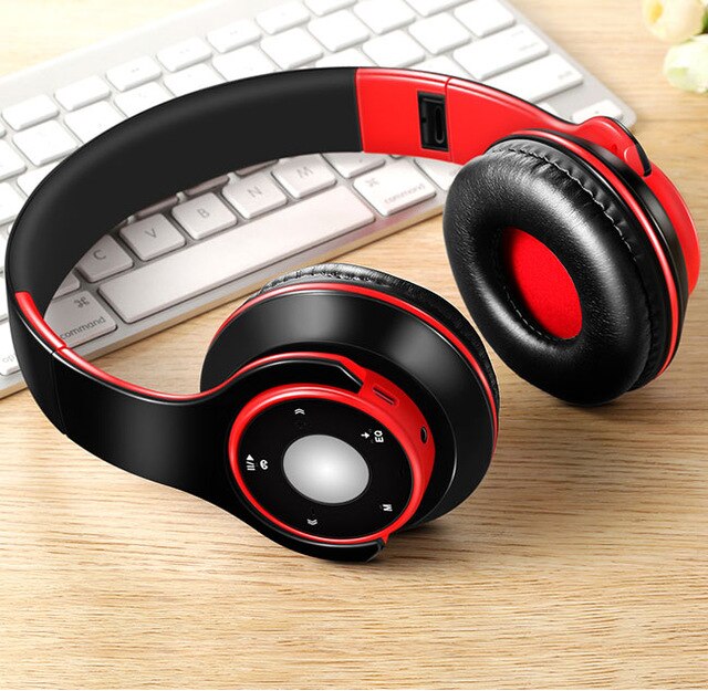 Foldable Colorful Wireless Bluetooth Stereo Over-Ear Headphones