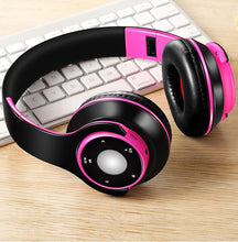 Load image into Gallery viewer, Foldable Colorful Wireless Bluetooth Stereo Over-Ear Headphones